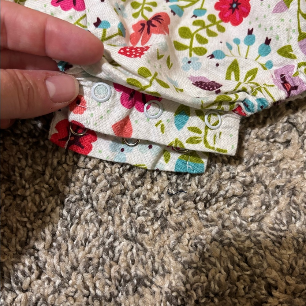 Floral Kids Bodysuit with Purple Accents - Picture 2 of 5